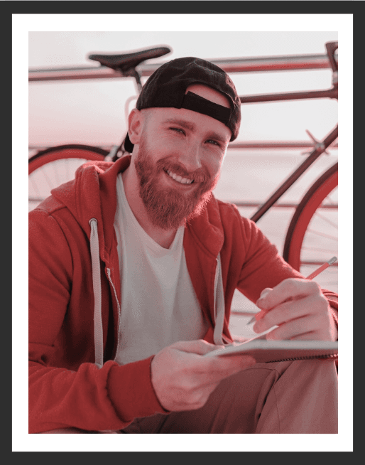 Aexo founder sketching